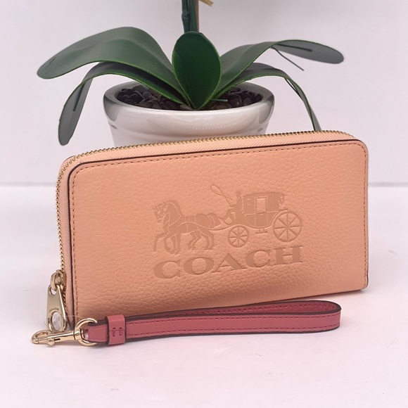 COACH Long Zip Around Wallet With Horse And Carriage - Picture 13 of 14